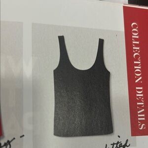 CAbi F24 Charm Black Fitted Tank Top with Scoop Neckline